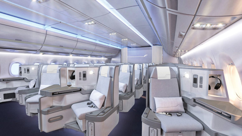 Finnair A350 XWB Business Class Cabin 01 cruise