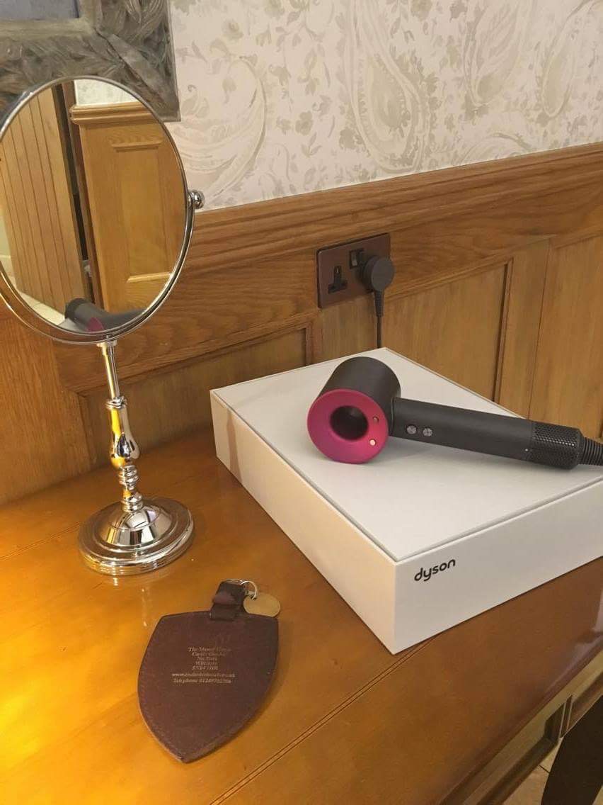 Dyson hairdryer in our room