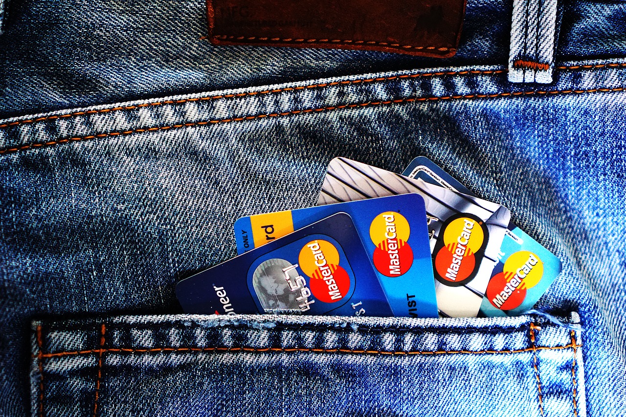 pocket of credit cards