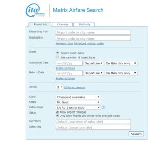 find cheap flights google flights ITA matrix