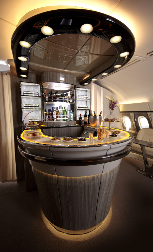 Emirates on board lounge