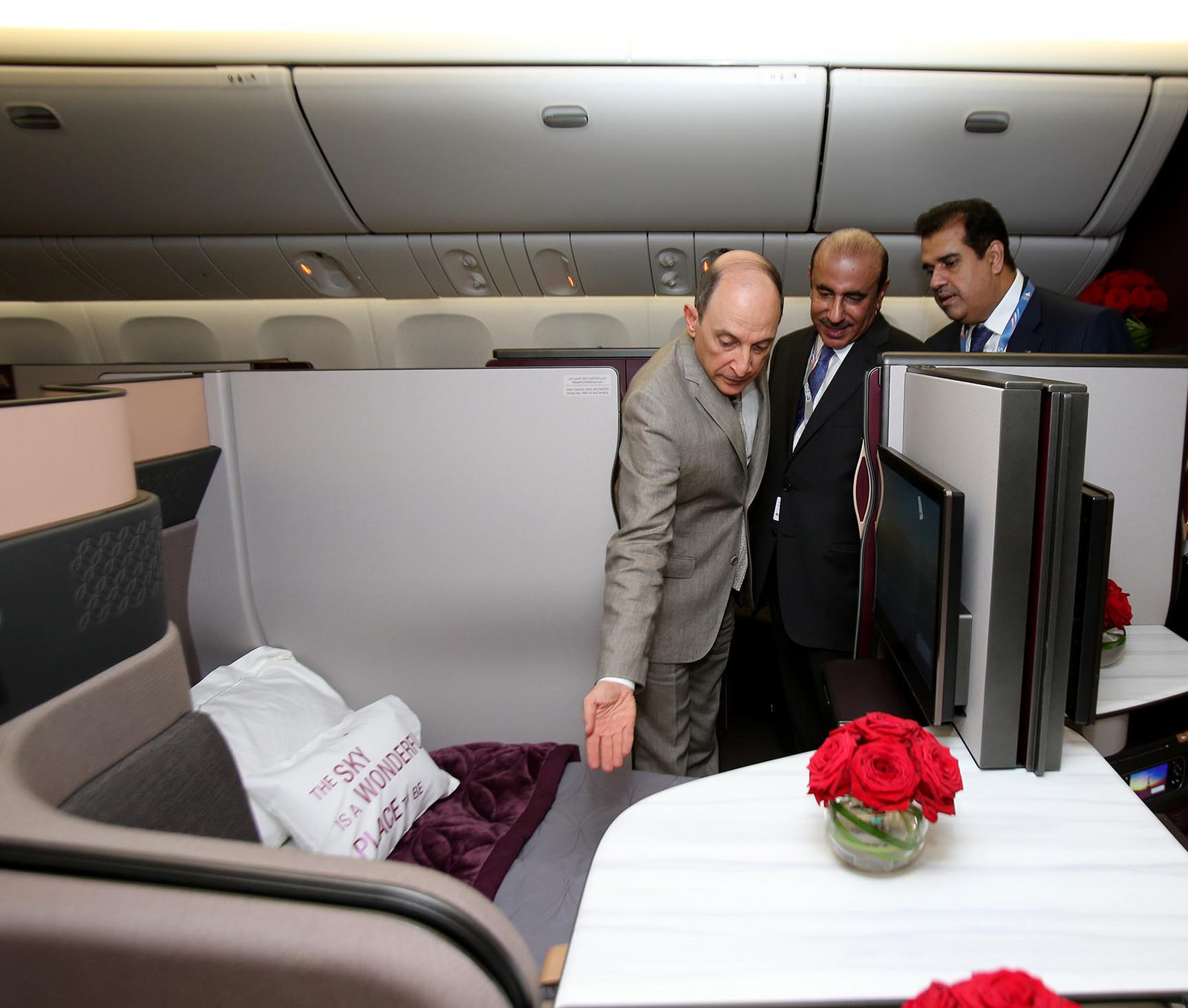 Qatar Qsuite a the Paris airshow