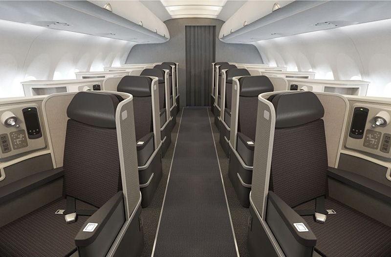 AA Transcon A321 business class review