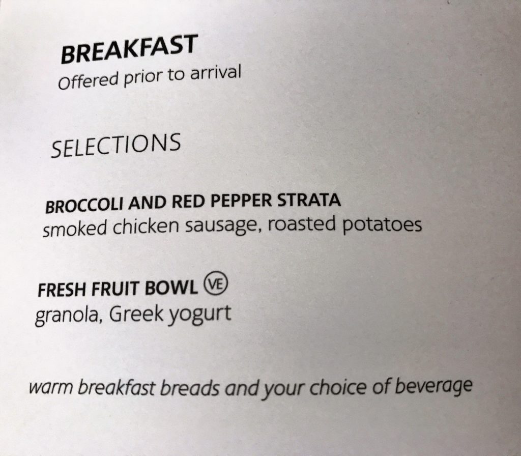 Breakfast Menu 