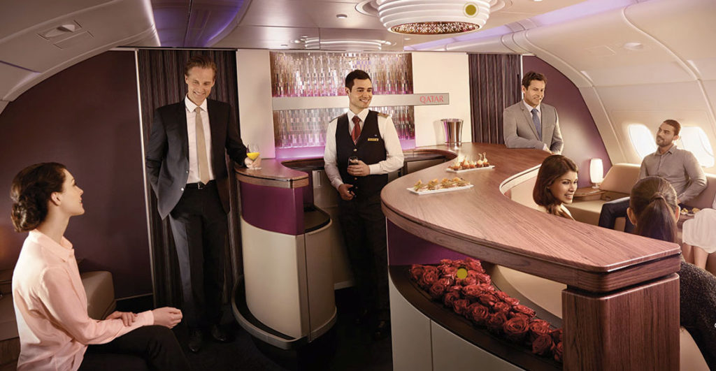 Qatar sale A380 bar