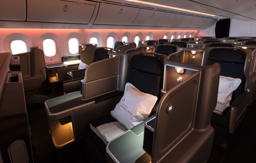 Qantas B787-9 business class seats