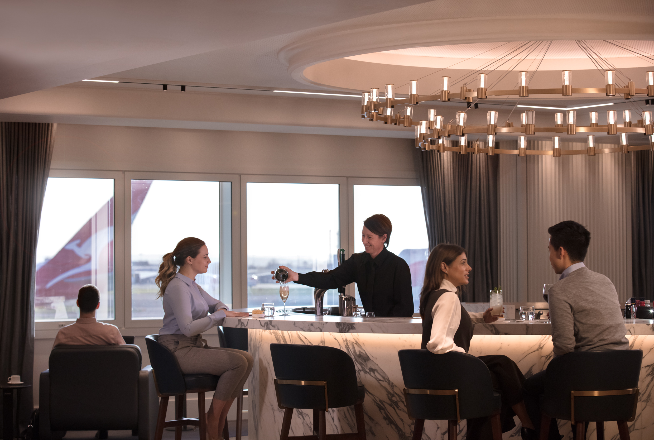 Qantas new lounge london heathorw terminal 3