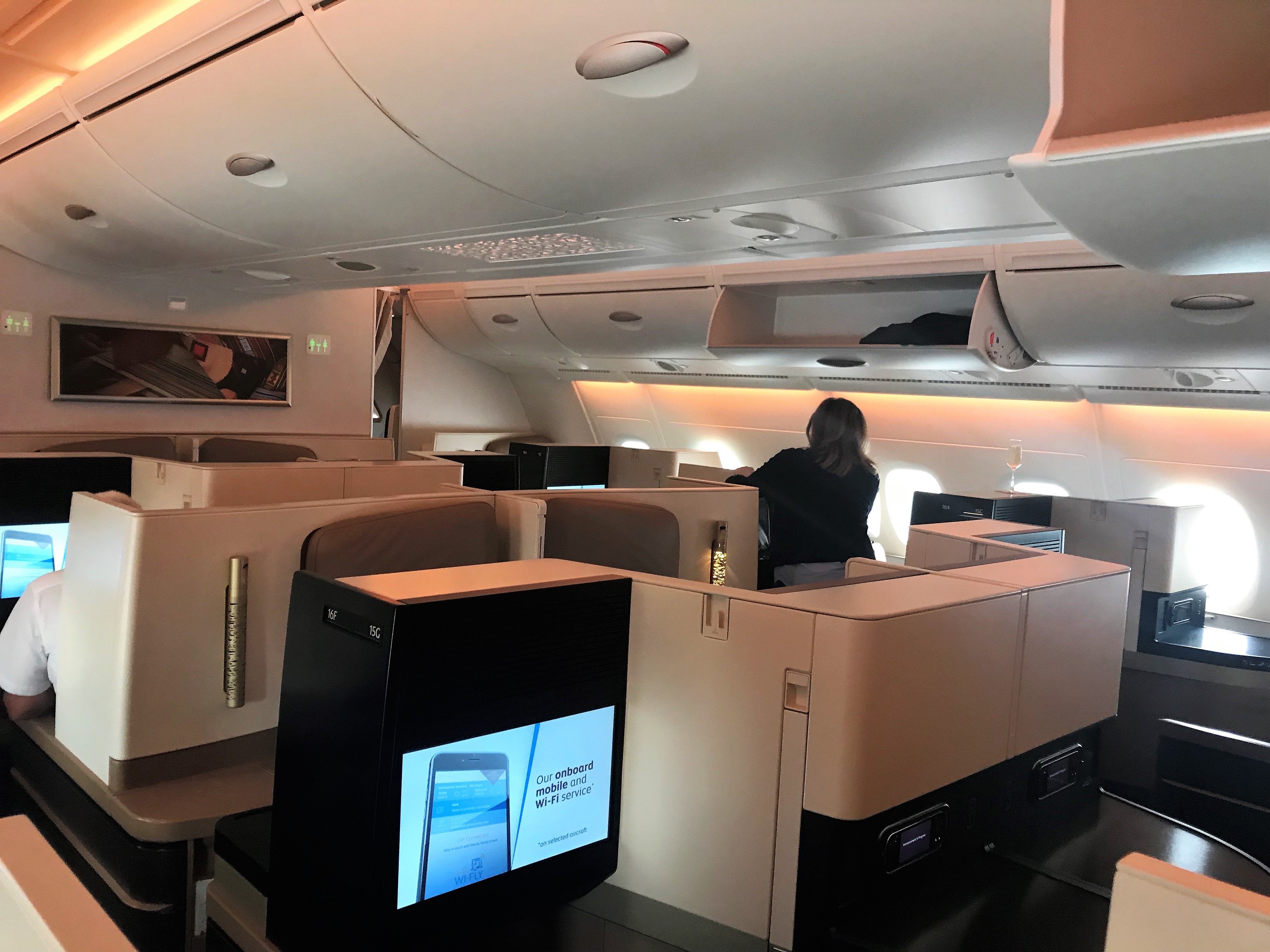 Etihad A380 Business class studio review Heathrow to Abu Dhabi