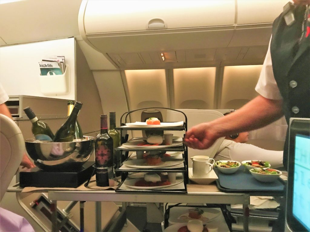 British Airways new Club World service food and bedding review