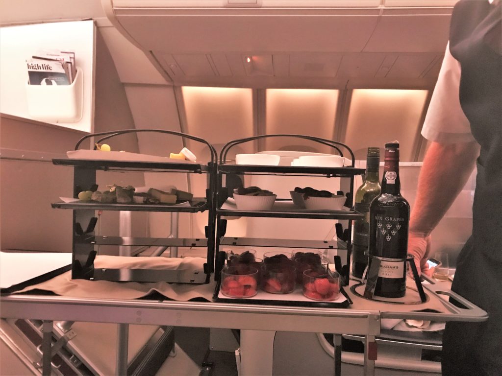 British Airways new Club World service food and bedding review