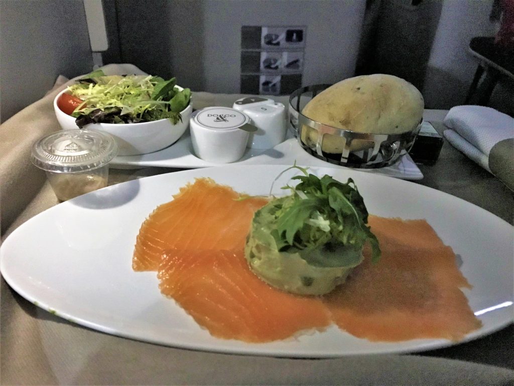 BA new club world night flight food review