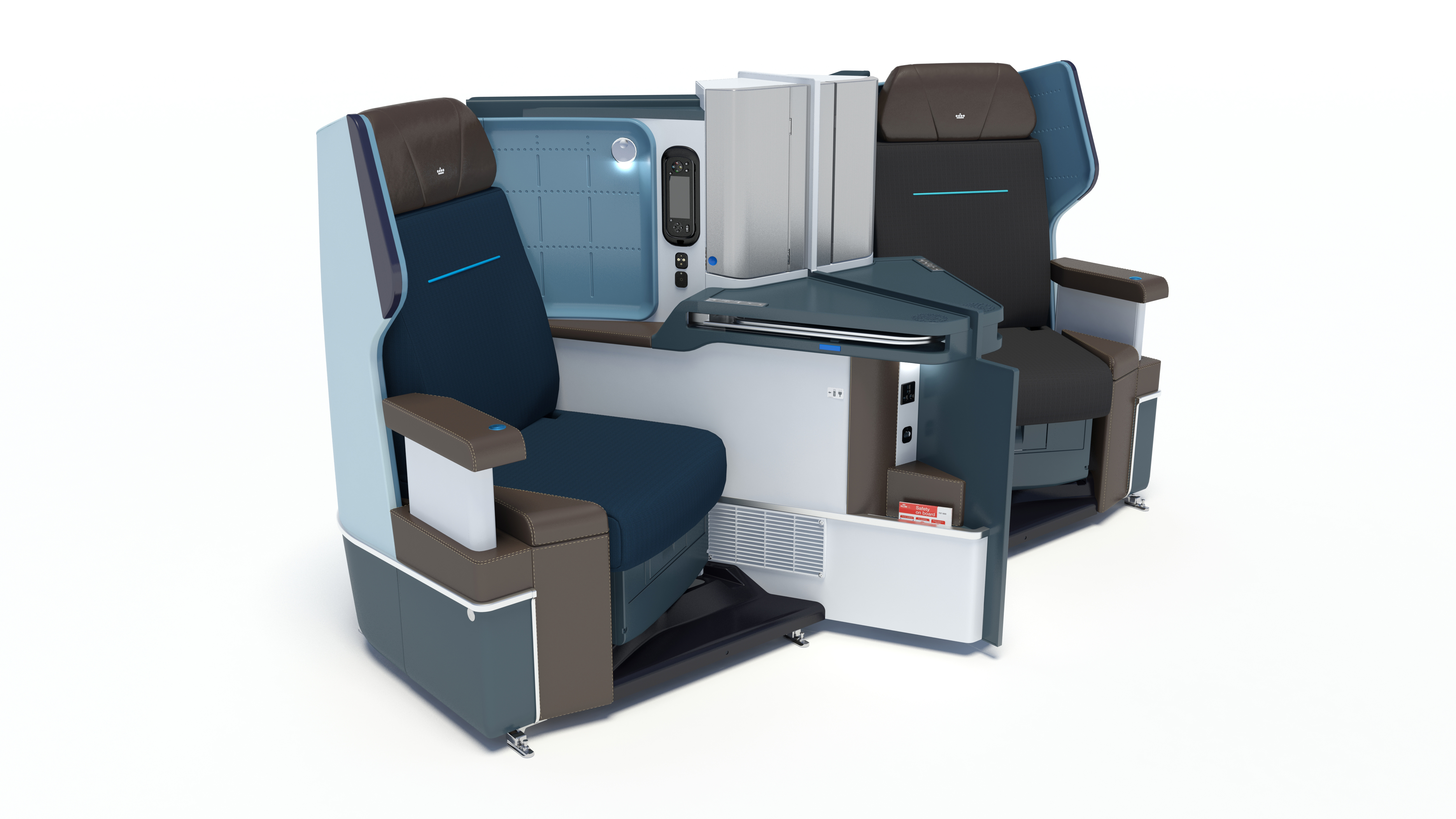 KLM B787 business class seats