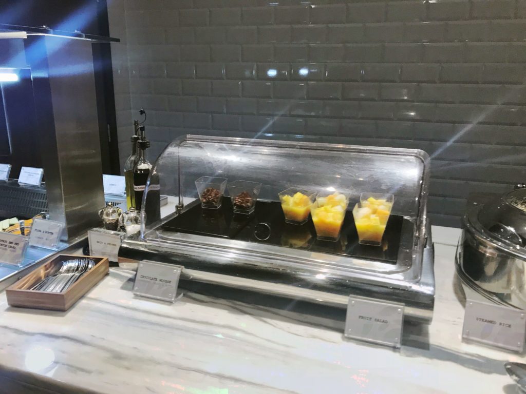 Plaza Premium lounge Heathrow Terminal 5 review dessert buffet