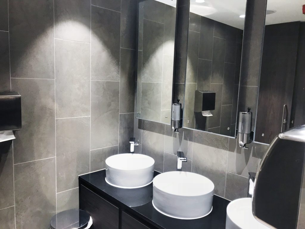 Plaza Premium lounge Heathrow Terminal 5 review washroom Plaza Premium lounge Heathrow Terminal 5 review washroom