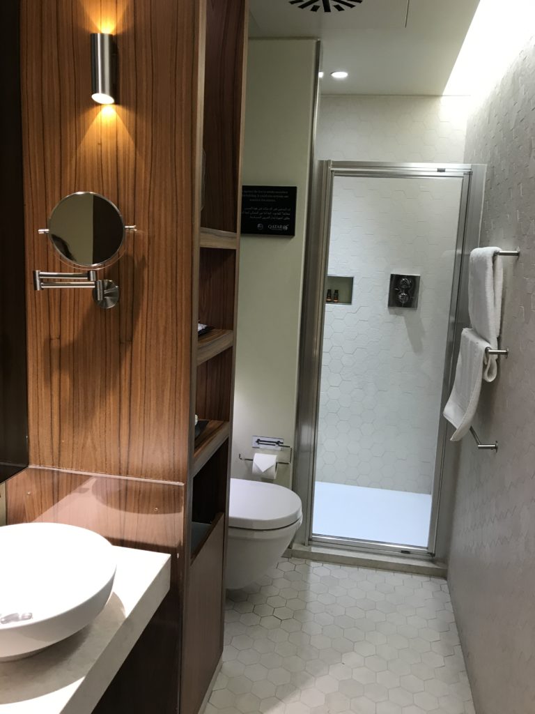 Qatar London Heathrow T4 Premium lounge business first class review