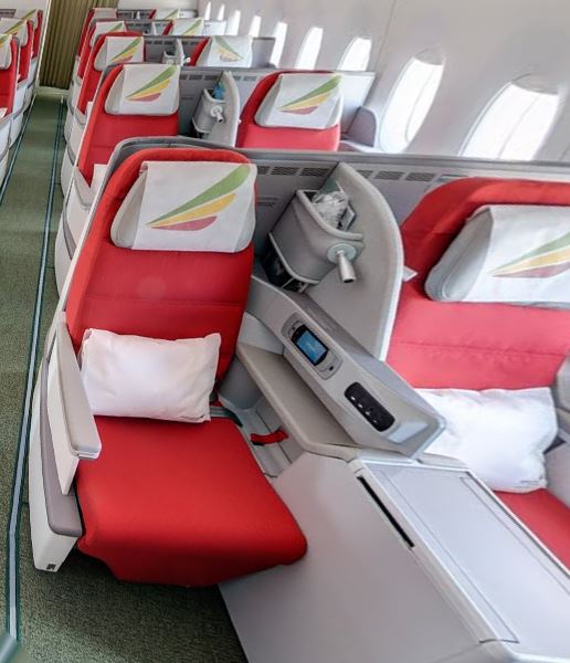 Ethiopian A350 business class cabin 