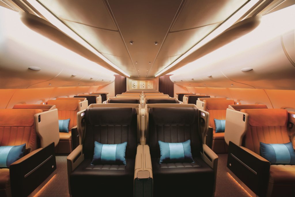 Singapore Airlines A380 and B777 business class seats