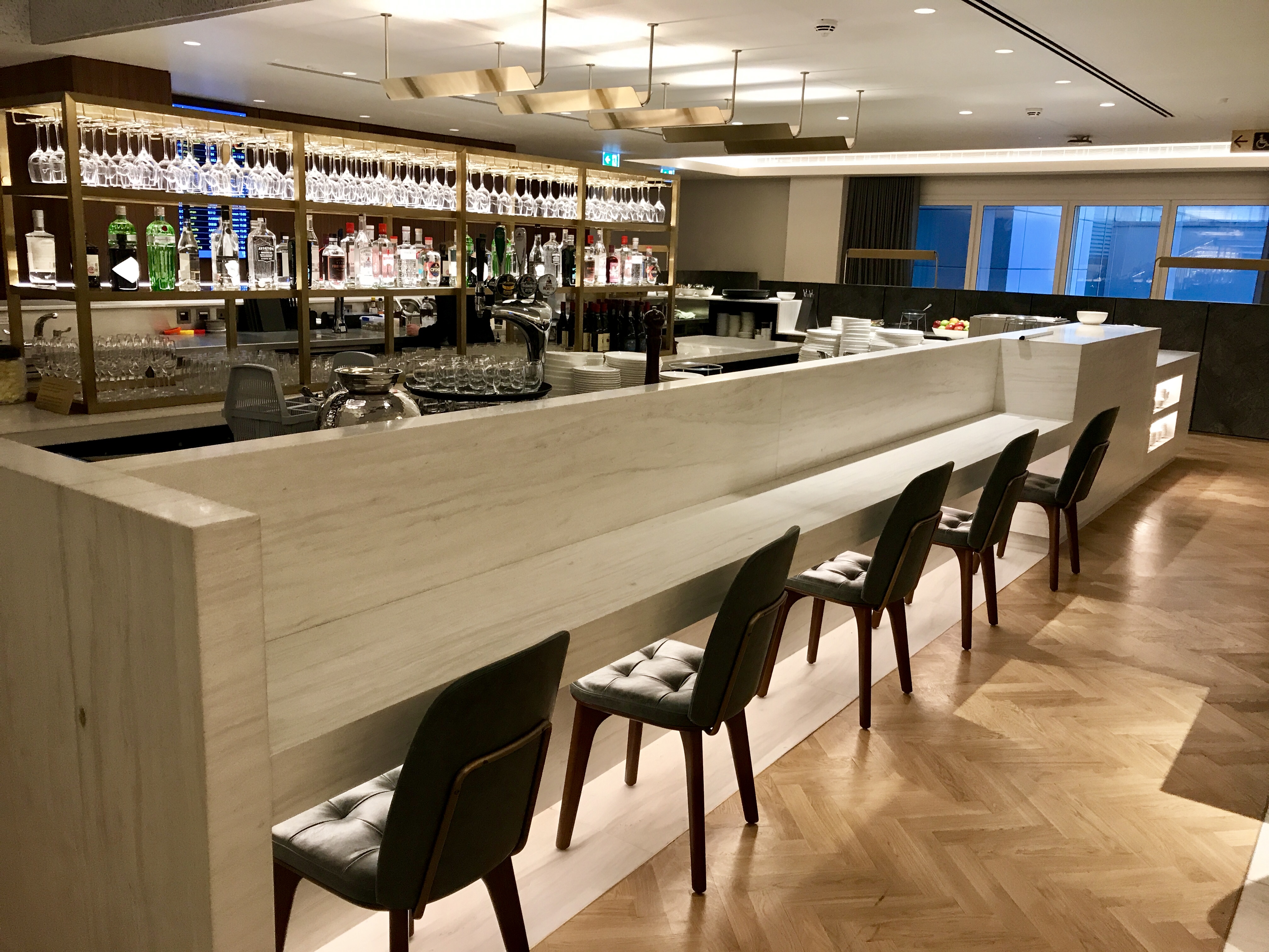 Qantas business & first class new lounge at Heathrow