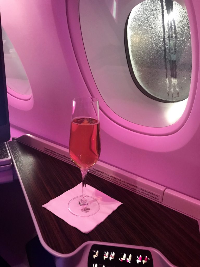 Qatar A380 business class review - Doha to London night flight