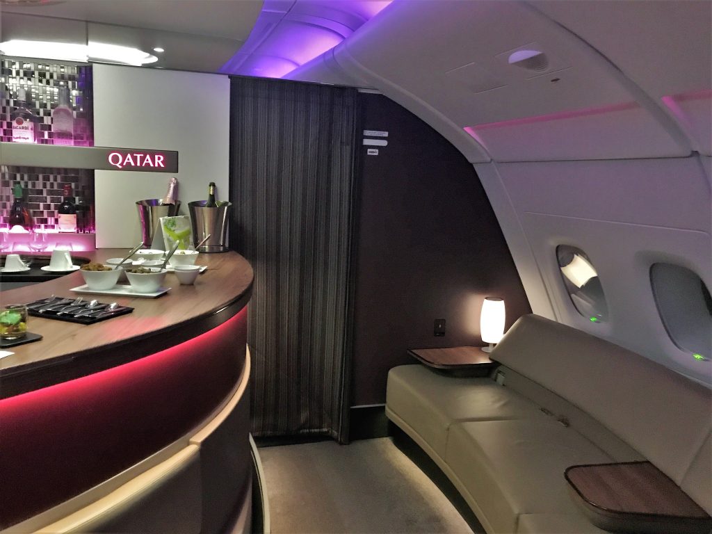Qatar A380 business class review - Doha to London night flight