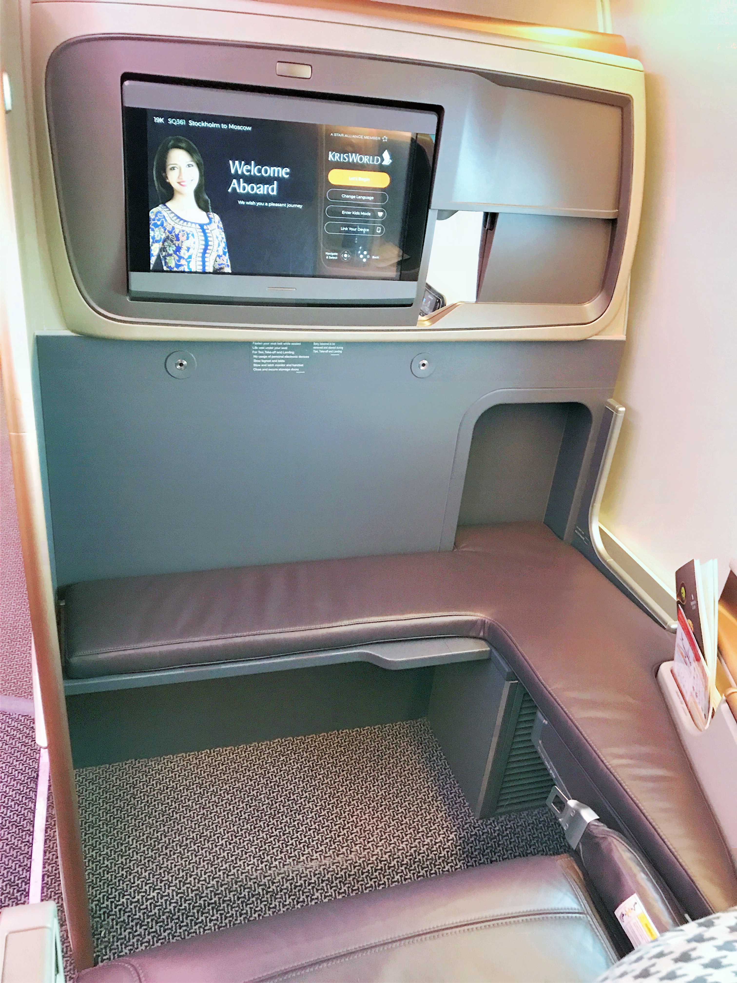 Singapore airlines A350 business class review stockholm