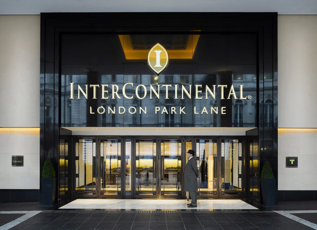 TLFL's partner, Global Travel Collection - Intercontinental London Park Lane review entrance