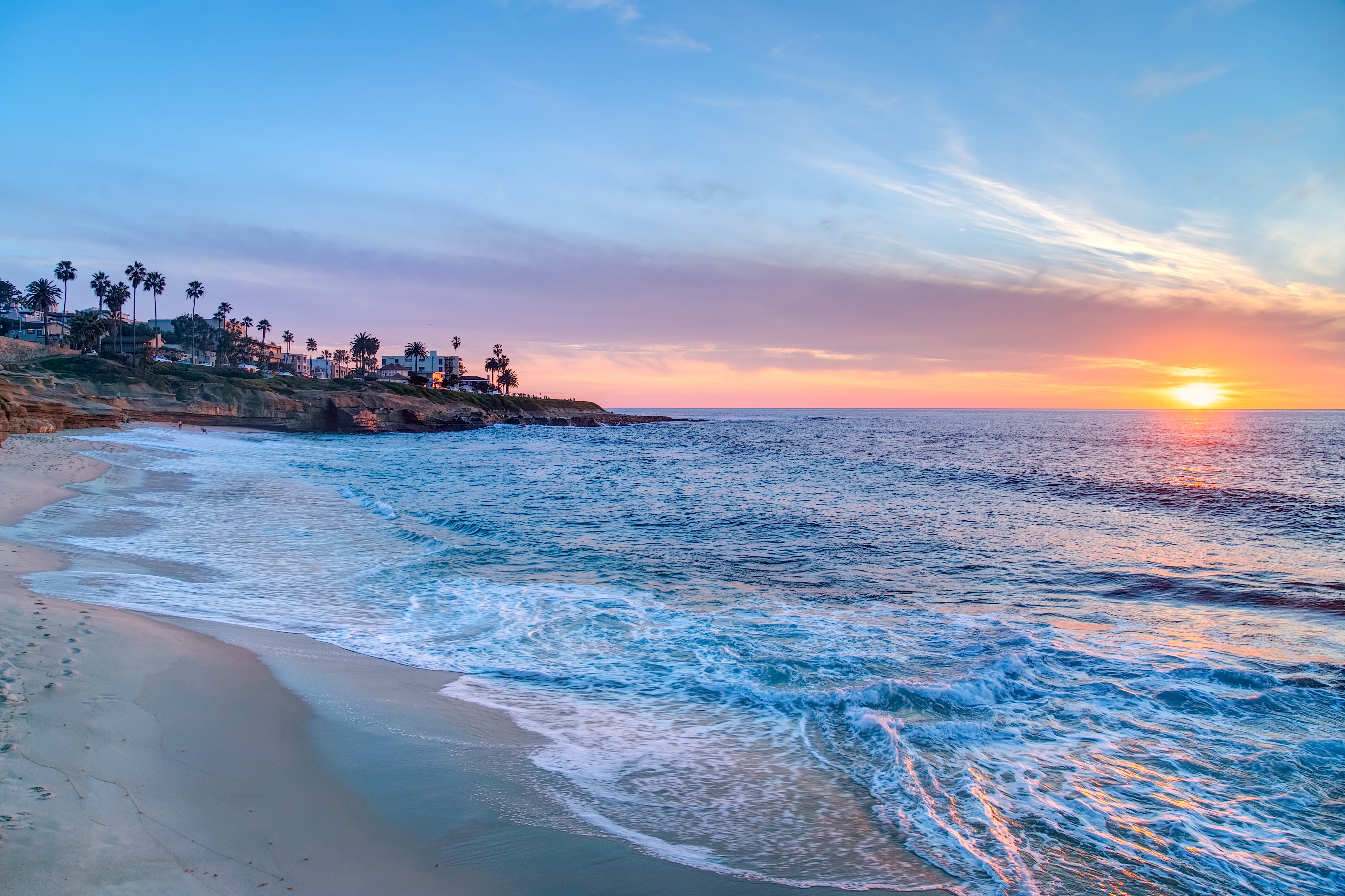 Magnificent sunset in La Jolla California