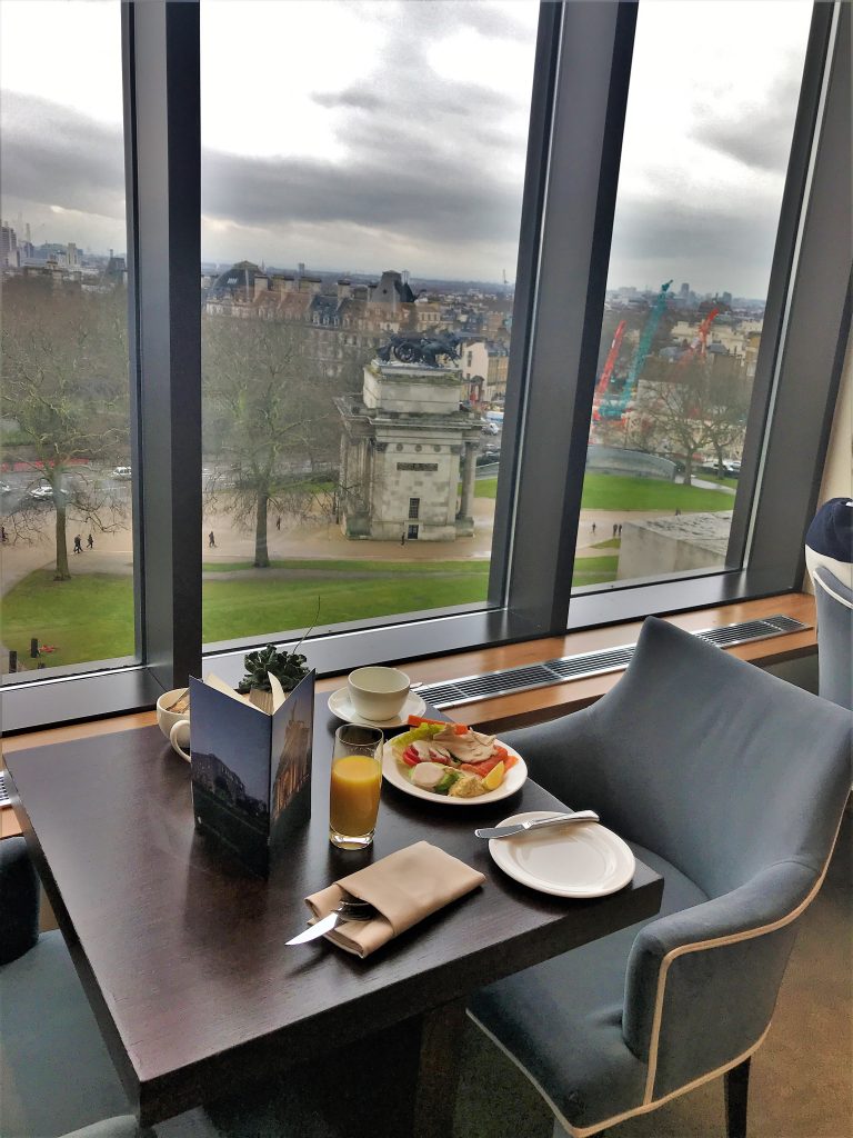 Intercontinental London Park Lane review Club breakfast with a view