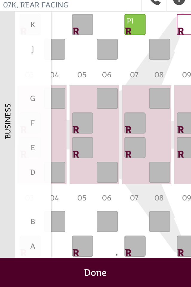 Qatar Airways QSuites A350-900 business class review seat map