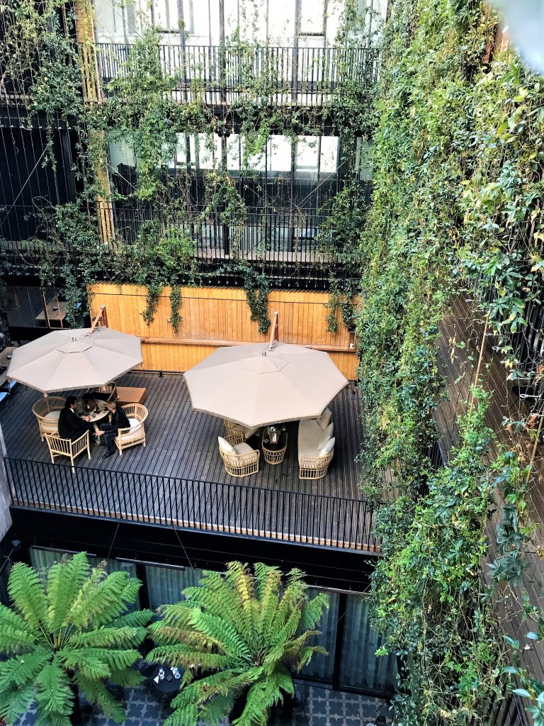 The Mandrake, Fitzrovia London review courtyard