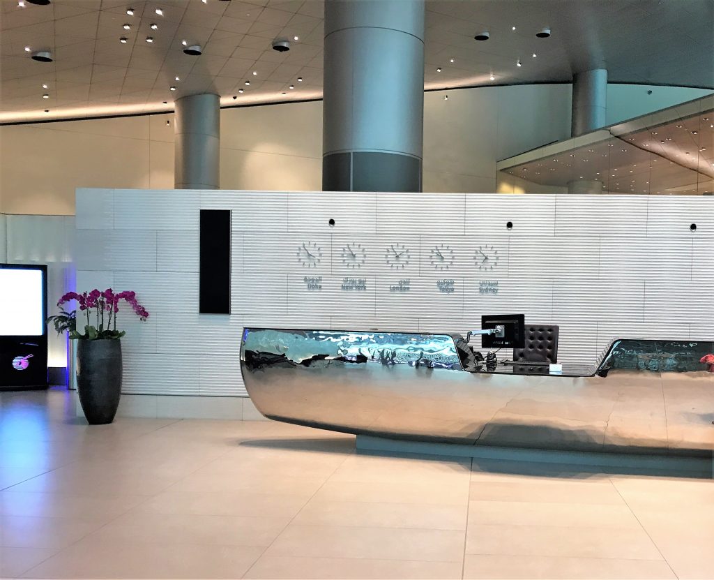 Qatar Airways Business Class Al Mourjan lounge Doha review