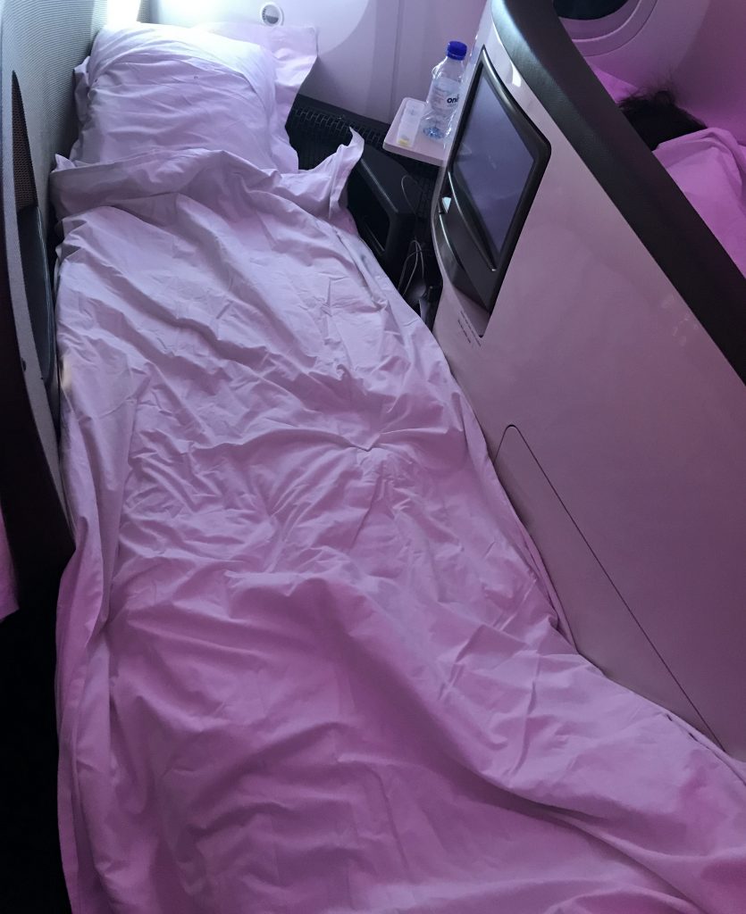 Virgin Atlantic B787 Upper Class night flight review bed