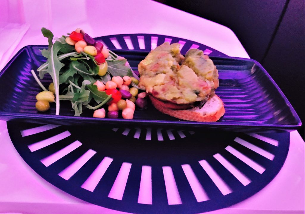 Virgin Atlantic B787 Upper Class Heathrow to Los Angeles review avocado toast