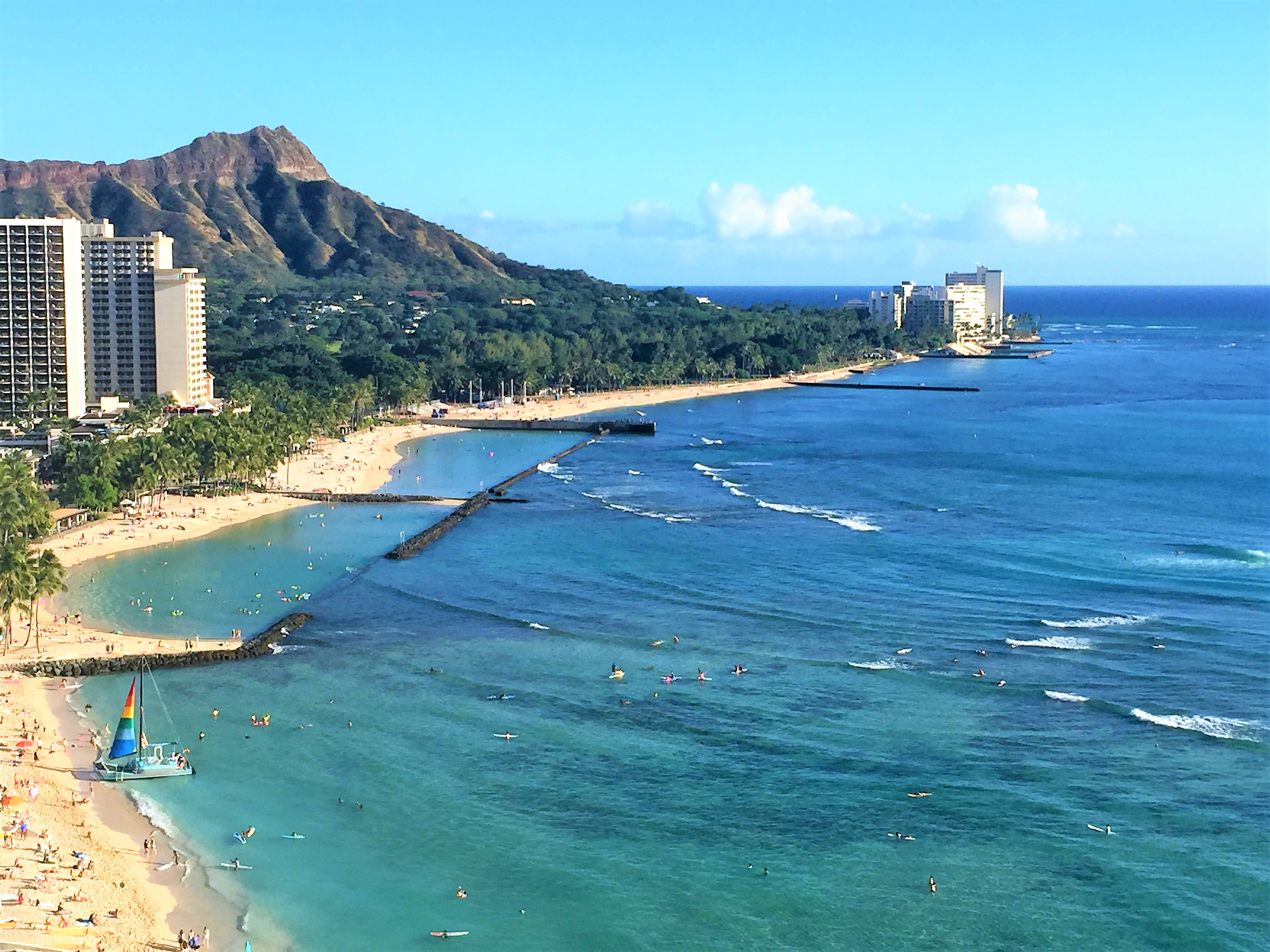 Waikiki beach and Lion's head