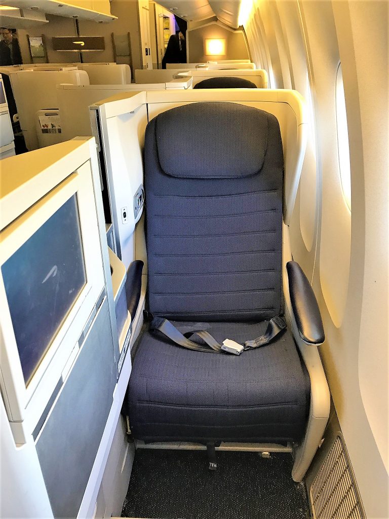 BA B777 Club World seat