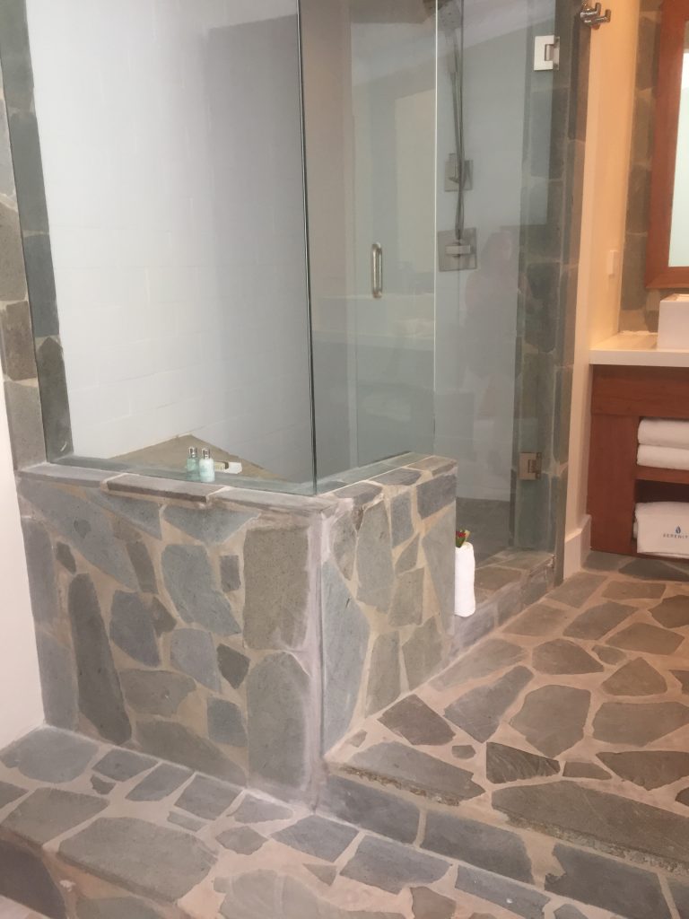 Serenity at coconut Bay st lucia review shower