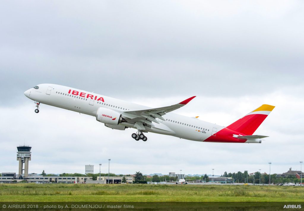 Book Hotel Stays For Nearly 50% Discount in Marriott SPG Merger A350-900-Iberia-MSN219-take-off-008