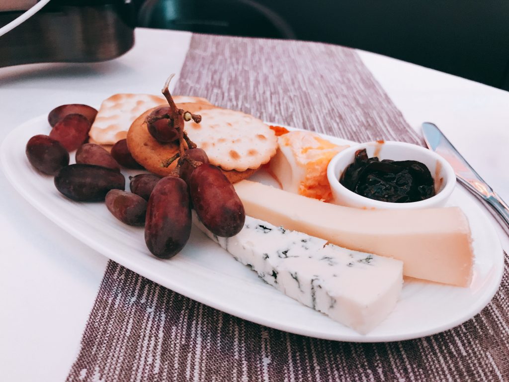 Virgin Atlantic B787 Upper Class night flight review Cheese and port