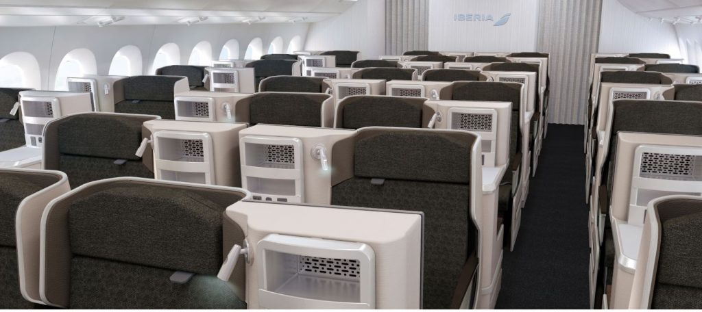 Iberia a350 business class cabin