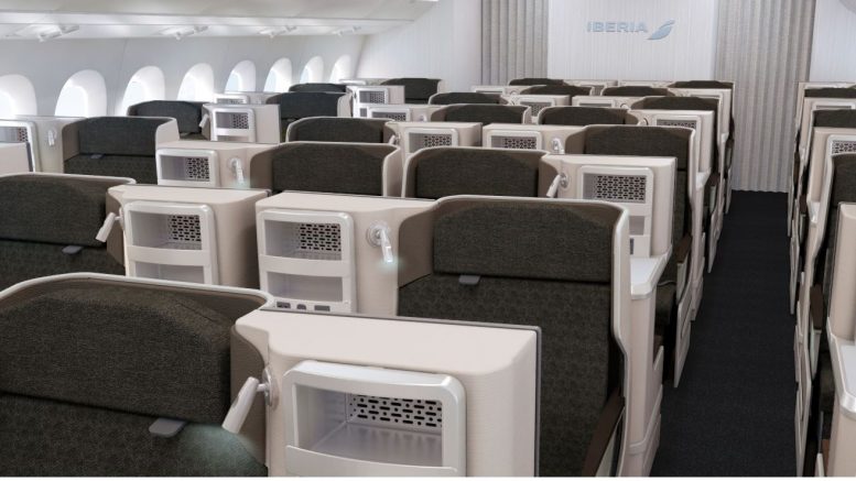 Iberia a350 business class cabin