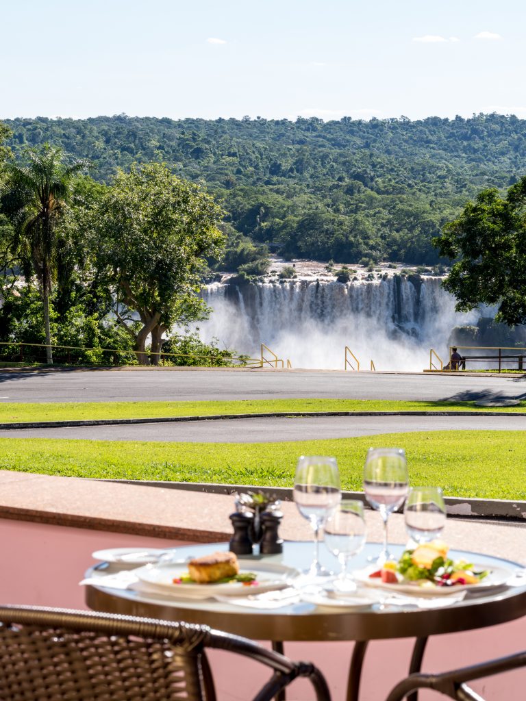 Belmond Hotel das Cataras at Iguassu Falls, Brazil dine by falls