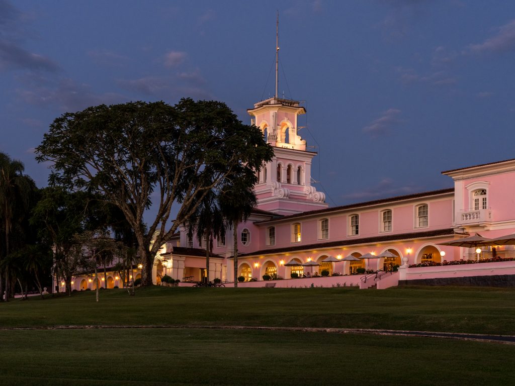 Belmond Hotel das Cataras at Iguassu Falls, Brazil hotel at night