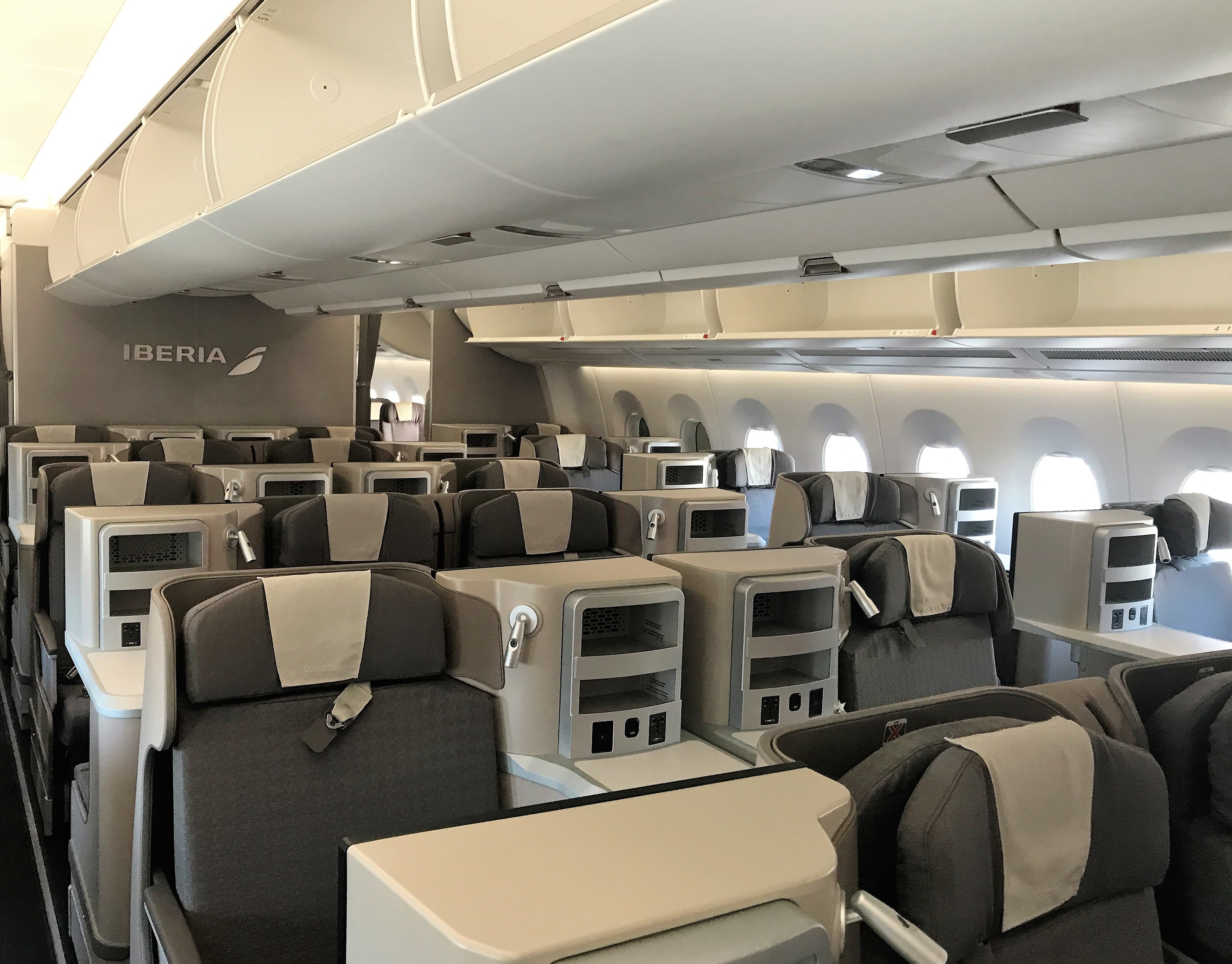Iberia A350 business class short haul full review cabin