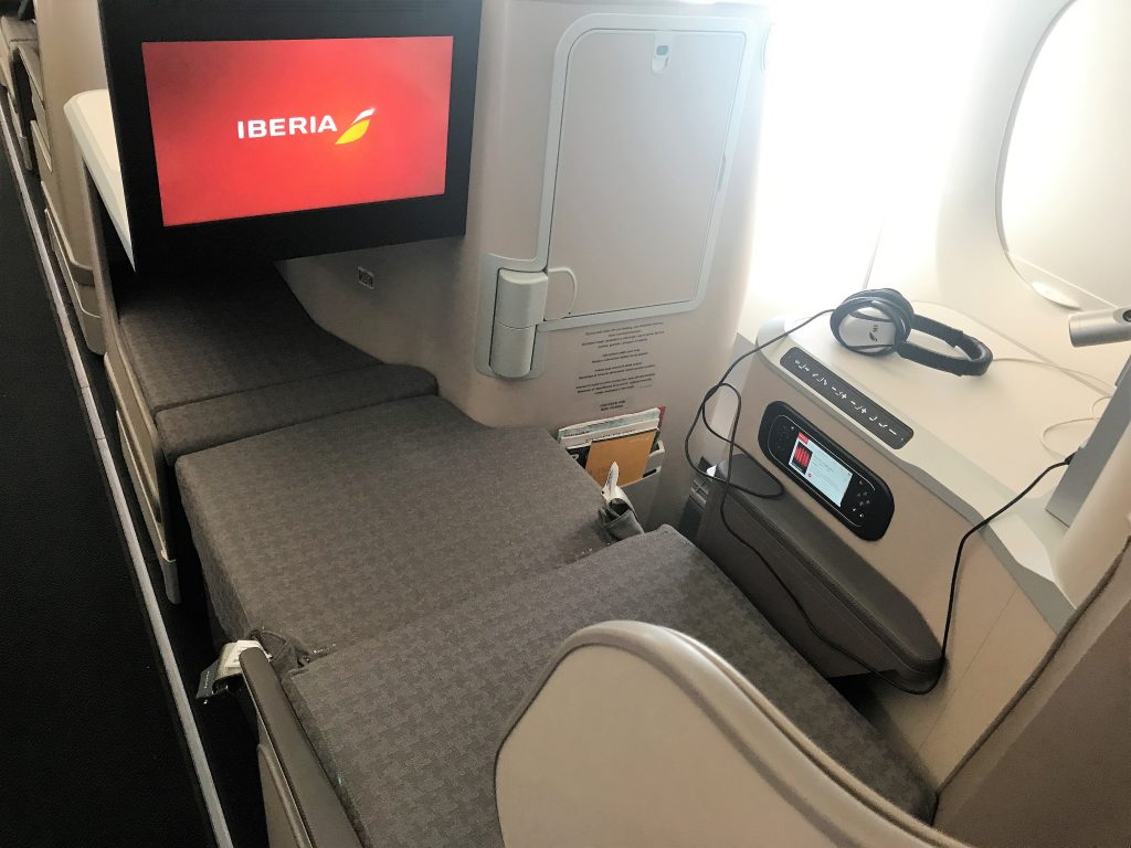 Iberia A350 business class short haul full review bed