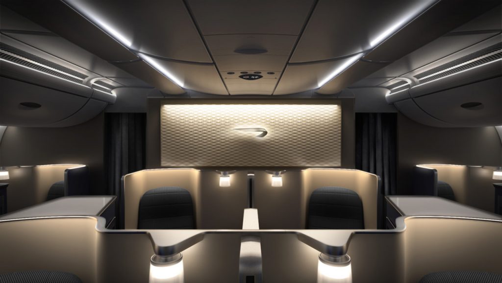 BA First class cabin