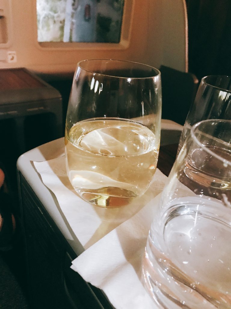 LATAM B787 business class review - Frankfurt to Madrid wine