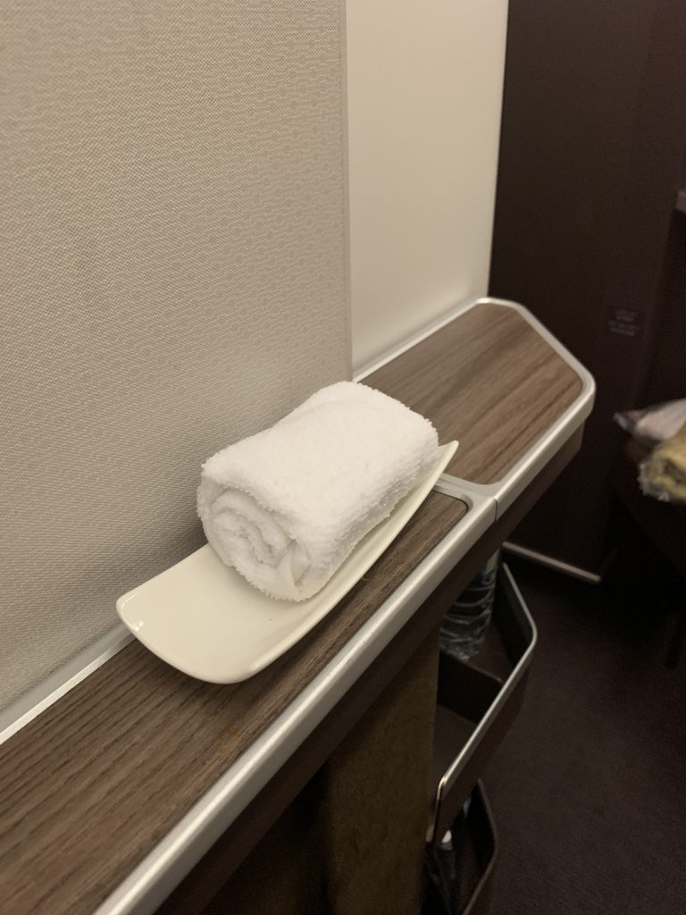 Oman Air A330 business class Hot Towel 