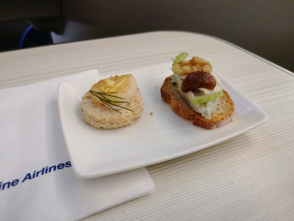 Philippine Airlines Airbus A350 Business Class Snacks 