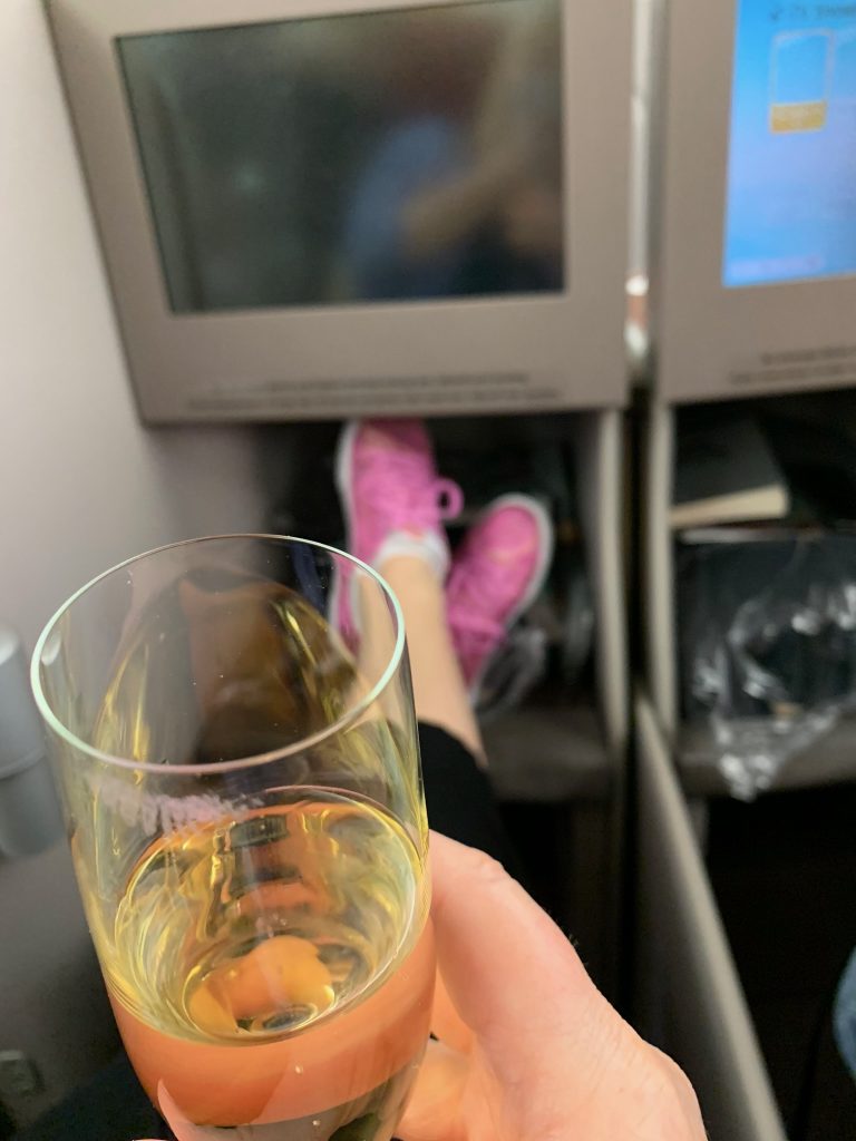 Garuda Business Class Champagne