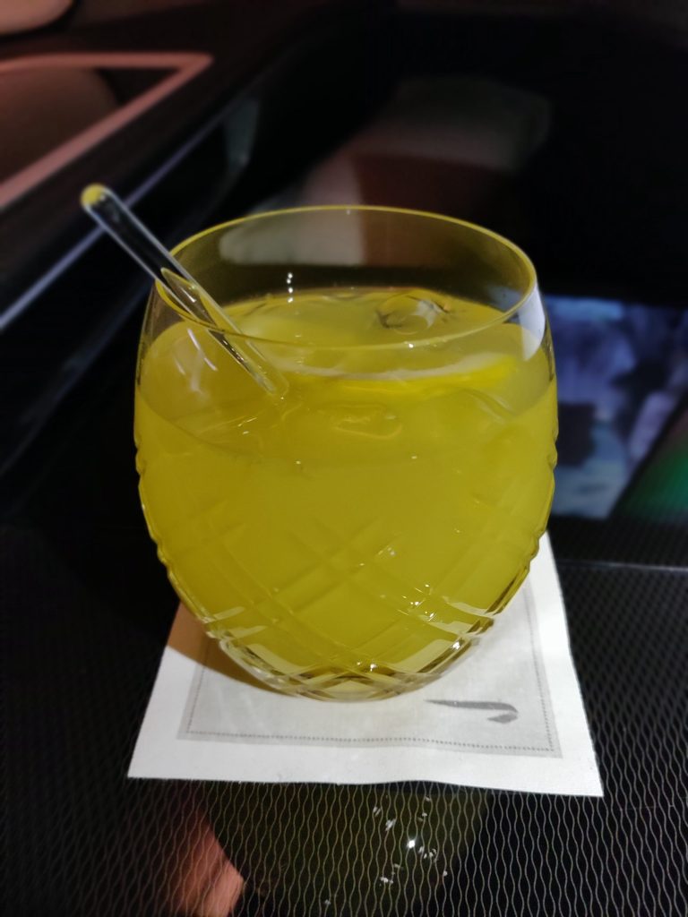 British Airways First Class Onboard Offerings cocktail 